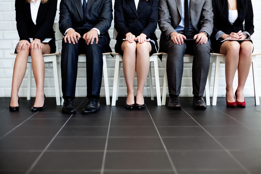 Nonprofit job candidates waiting for job in