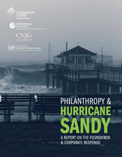 Image of Hurricane Sandy on Philanthropy Report