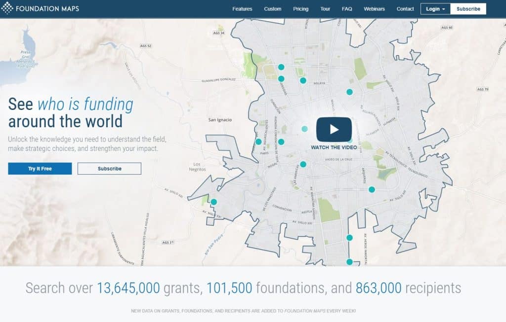 Foundation Maps Brings Philanthropic Data To Life! Foundation List News