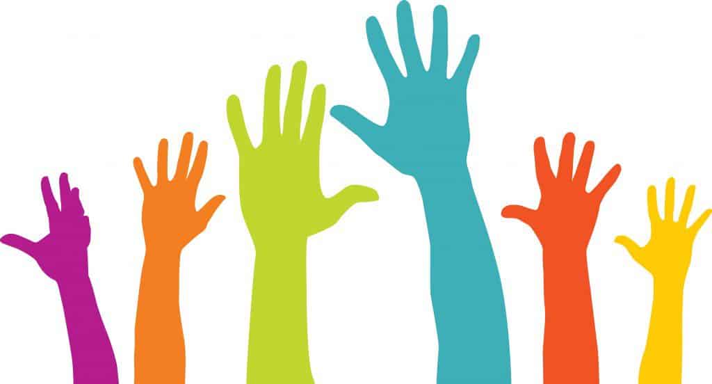 Volunteering Image of Hands Being Raised