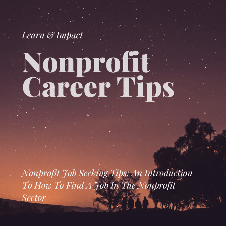 Nonprofit Job Seeking How To Find A Job In The Nonprofit Sector