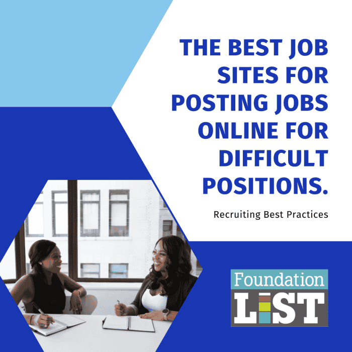 The best job sites for posting jobs online for difficult positions and recruiting best practices. e1634606997551