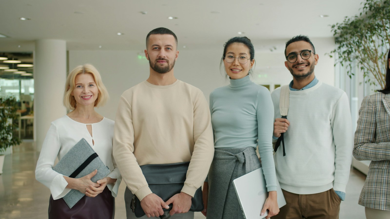 Nonprofit hiring team meeting together in a modern office